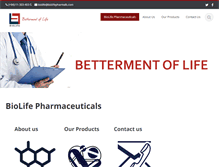 Tablet Screenshot of biolifepharmalk.com